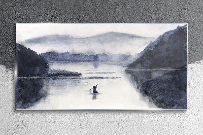 Tableau photo sur verre Une matinée tranquille au bord du lac
