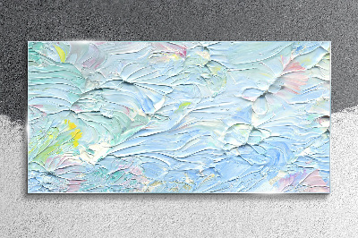 Tableau sur verre Des vagues d'émotions pastel