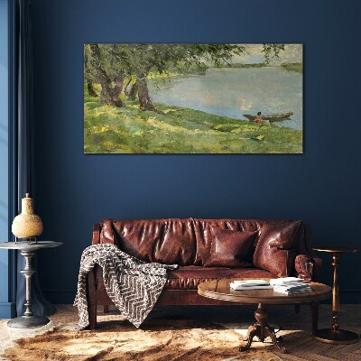 Tableau photo sur verre Un paysage paisible au bord de la rivière
