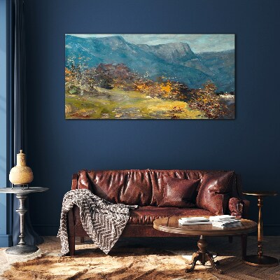 Tableau sur verre Paysage de montagne aux couleurs d'automne