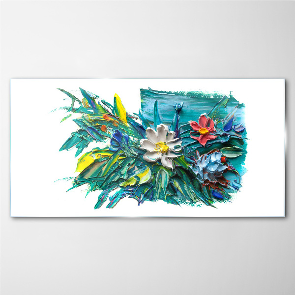 Tableau imprimé sur verre Une explosion florale de couleurs