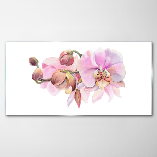 Tableau imprimé sur verre Orchidée aux tons pastel