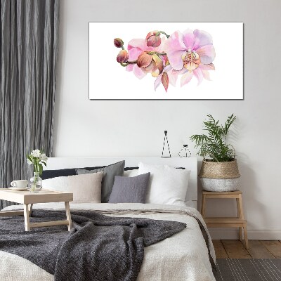 Tableau imprimé sur verre Orchidée aux tons pastel