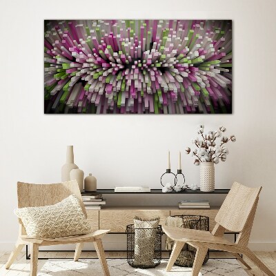 Tableau verre imprimé Explosion géométrique de couleurs