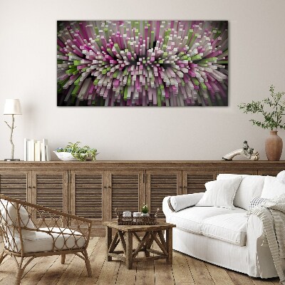 Tableau verre imprimé Explosion géométrique de couleurs