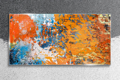 Tableau en verre Couleurs dynamiques dans un paysage abstrait