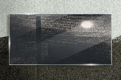 Tableau sur verre Coucher de soleil sur la ville