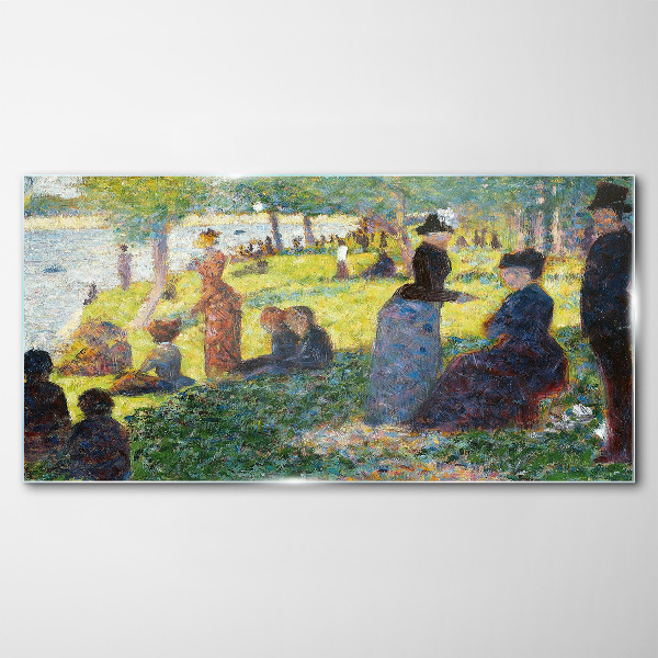 Tableau verre imprimé Un après-midi d'été au bord de la rivière