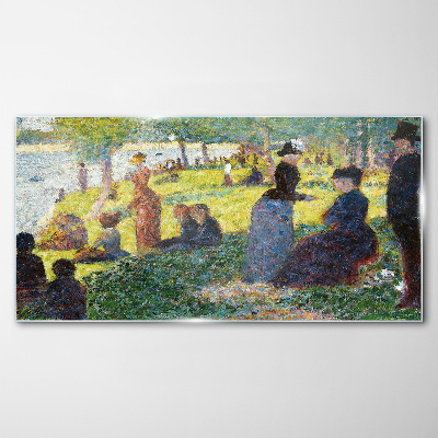 Tableau verre imprimé Un après-midi d'été au bord de la rivière