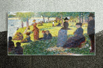 Tableau verre imprimé Un après-midi d'été au bord de la rivière