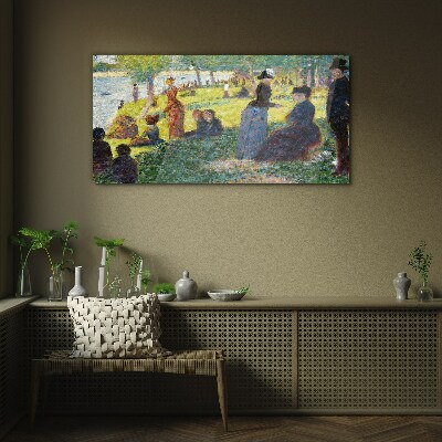 Tableau verre imprimé Un après-midi d'été au bord de la rivière