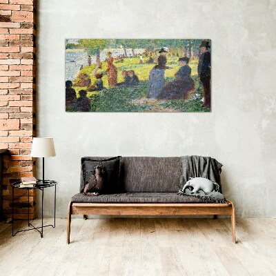 Tableau verre imprimé Un après-midi d'été au bord de la rivière