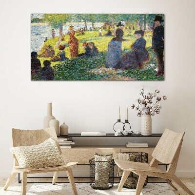 Tableau verre imprimé Un après-midi d'été au bord de la rivière