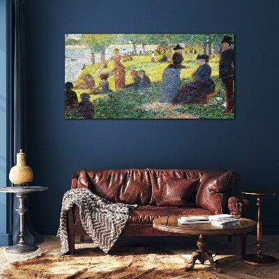 Tableau verre imprimé Un après-midi d'été au bord de la rivière