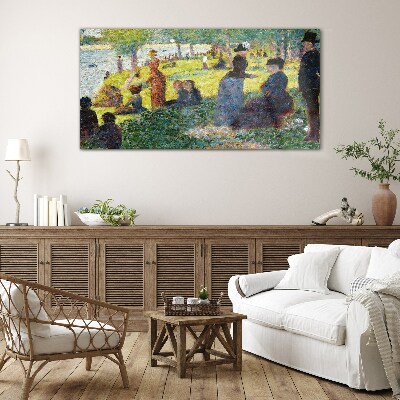 Tableau verre imprimé Un après-midi d'été au bord de la rivière