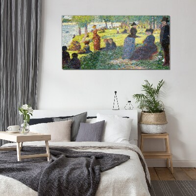 Tableau verre imprimé Un après-midi d'été au bord de la rivière