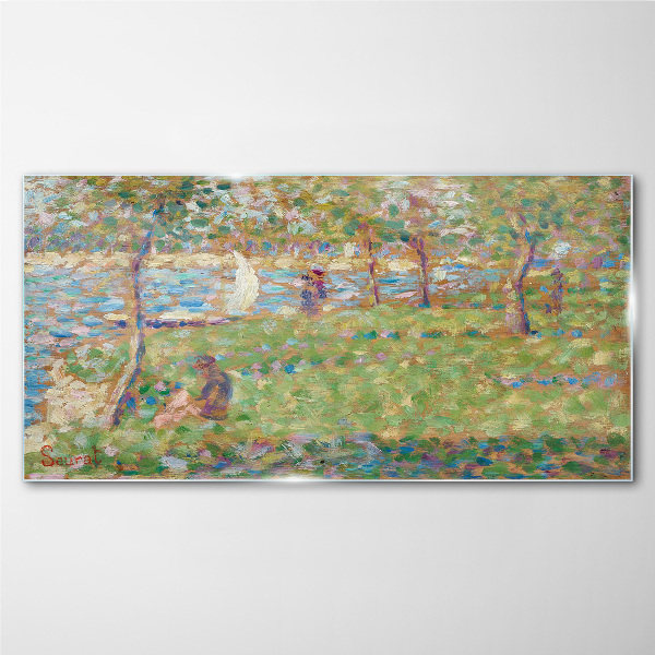 Tableau photo sur verre Un après-midi d'été au bord de la rivière