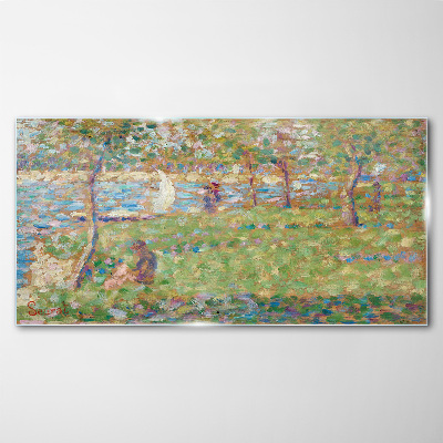 Tableau photo sur verre Un après-midi d'été au bord de la rivière