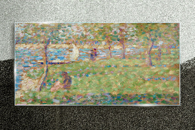 Tableau photo sur verre Un après-midi d'été au bord de la rivière