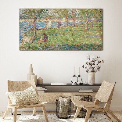 Tableau photo sur verre Un après-midi d'été au bord de la rivière