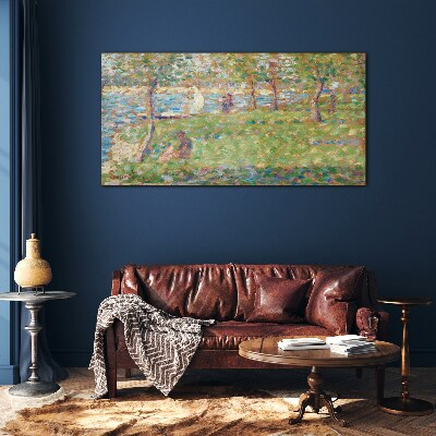 Tableau photo sur verre Un après-midi d'été au bord de la rivière