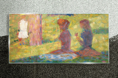 Tableau en verre Des moments capturés dans des couleurs pastel