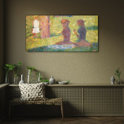 Tableau en verre Des moments capturés dans des couleurs pastel