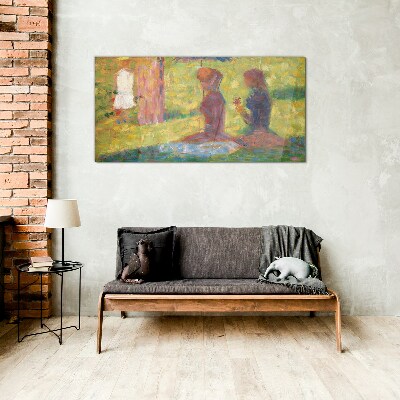 Tableau en verre Des moments capturés dans des couleurs pastel