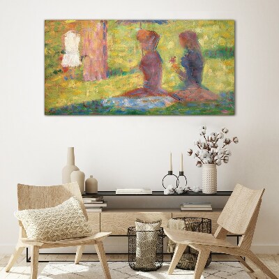 Tableau en verre Des moments capturés dans des couleurs pastel