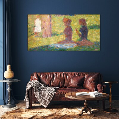 Tableau en verre Des moments capturés dans des couleurs pastel