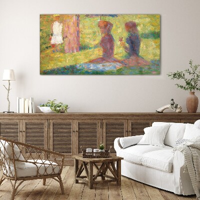 Tableau en verre Des moments capturés dans des couleurs pastel