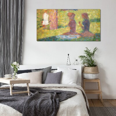 Tableau en verre Des moments capturés dans des couleurs pastel