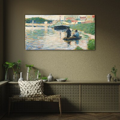 Tableau en verre Bateaux sur la rivière