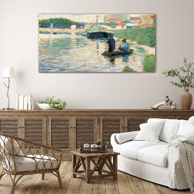 Tableau en verre Bateaux sur la rivière