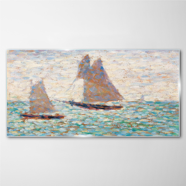 Tableau verre imprimé Navigue sur une mer calme