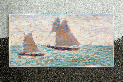 Tableau verre imprimé Navigue sur une mer calme