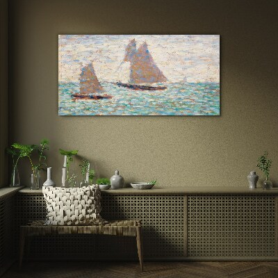 Tableau verre imprimé Navigue sur une mer calme