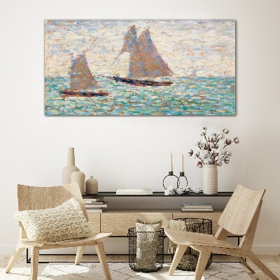Tableau verre imprimé Navigue sur une mer calme