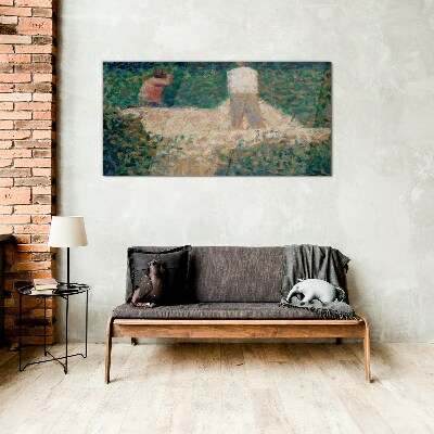 Tableau photo sur verre Rencontre d'été au jardin