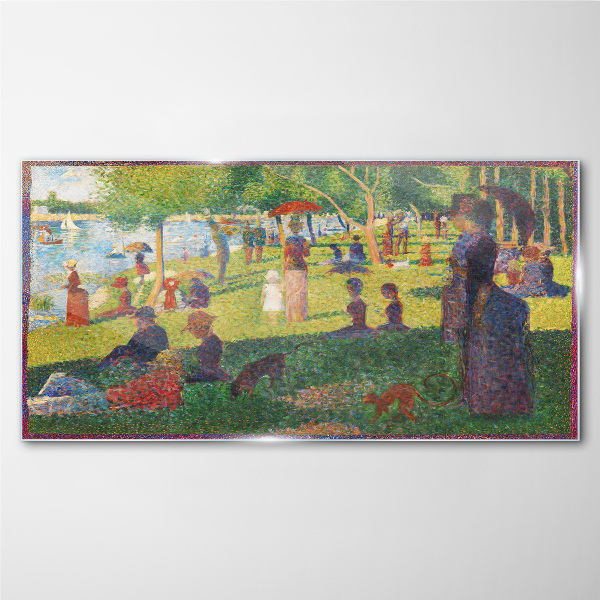 Tableau sur verre Une journée d'été au lac