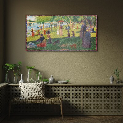 Tableau sur verre Une journée d'été au lac