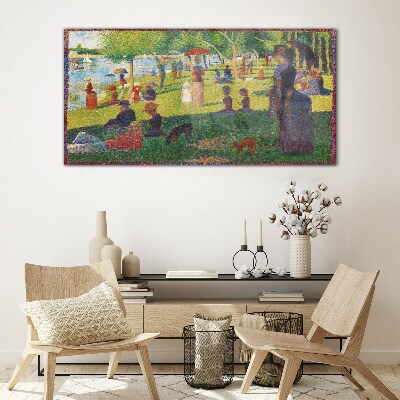 Tableau sur verre Une journée d'été au lac
