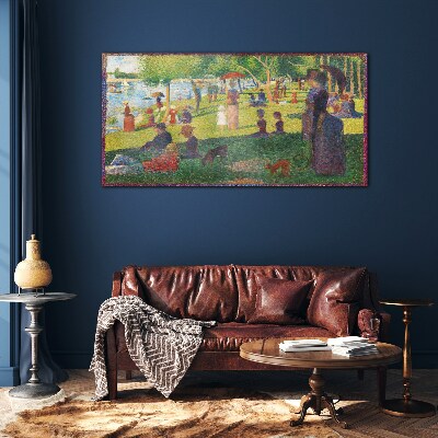 Tableau sur verre Une journée d'été au lac