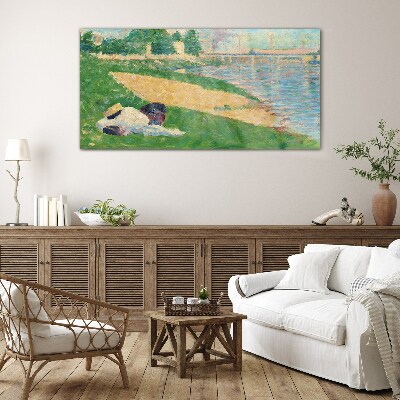 Tableau verre imprimé Farniente estivale au bord de l'eau