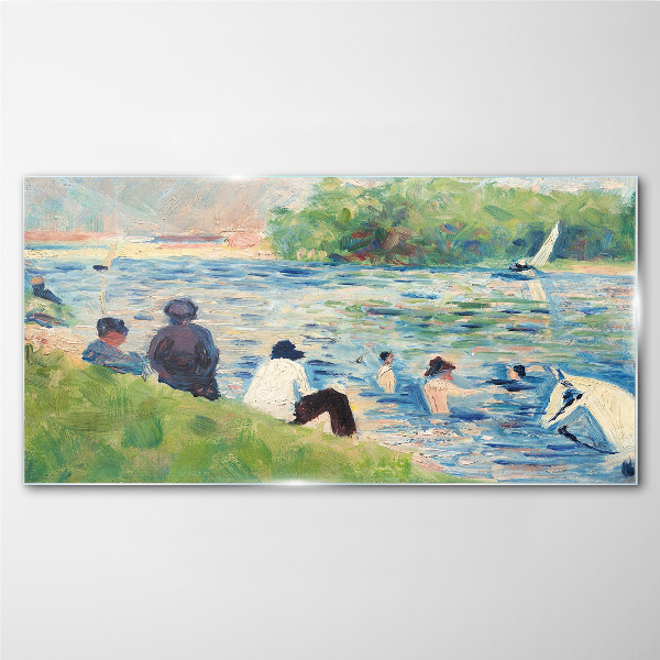 Tableau photo sur verre Une journée d'été sur la rivière