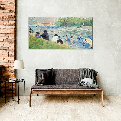 Tableau photo sur verre Une journée d'été sur la rivière