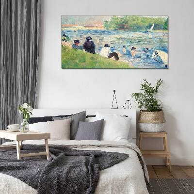 Tableau photo sur verre Une journée d'été sur la rivière