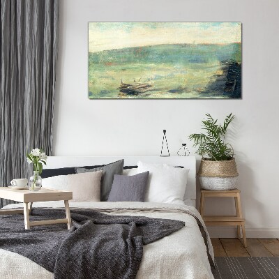 Tableau sur verre Un paysage paisible aux tons pastel