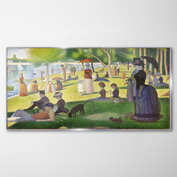 Tableau photo sur verre Dimanche après-midi au bord de la rivière