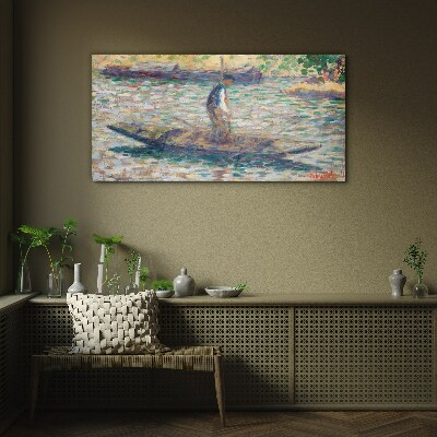 Tableau imprimé sur verre Marin sur la rivière
